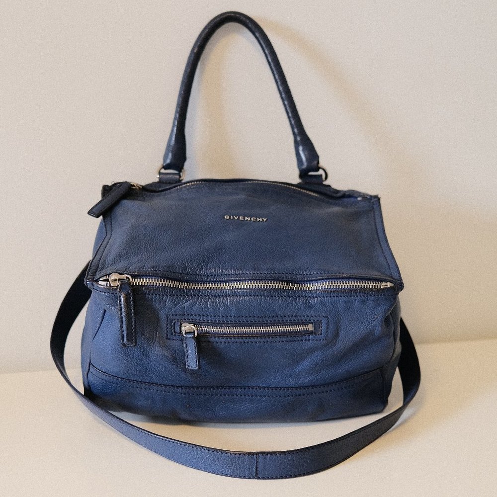 Givenchy Sugar Goatskin Pandora Medium Blue
